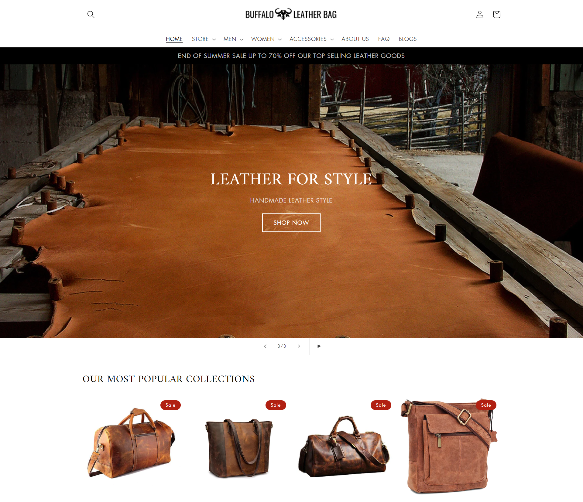 buffalo leather bag